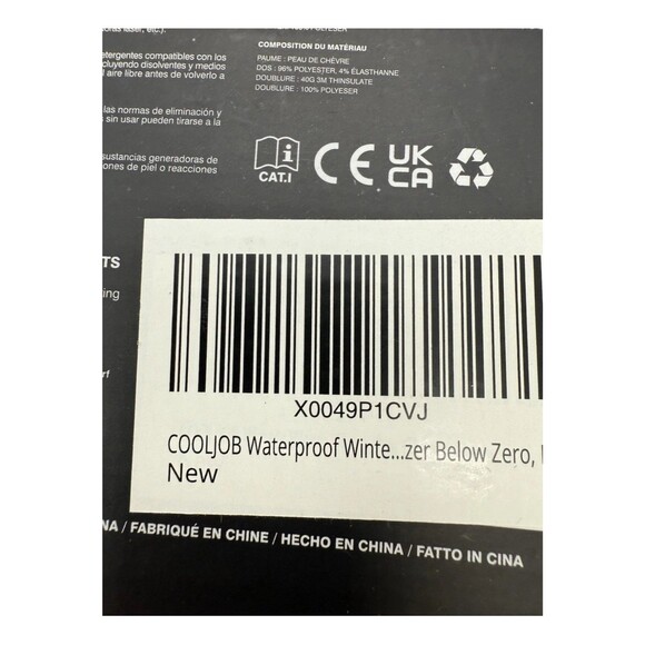 COOLJOB Leather Gloves Waterproof Winter Max Touch Screen 3M Thinsulate Medium - Picture 9 of 13